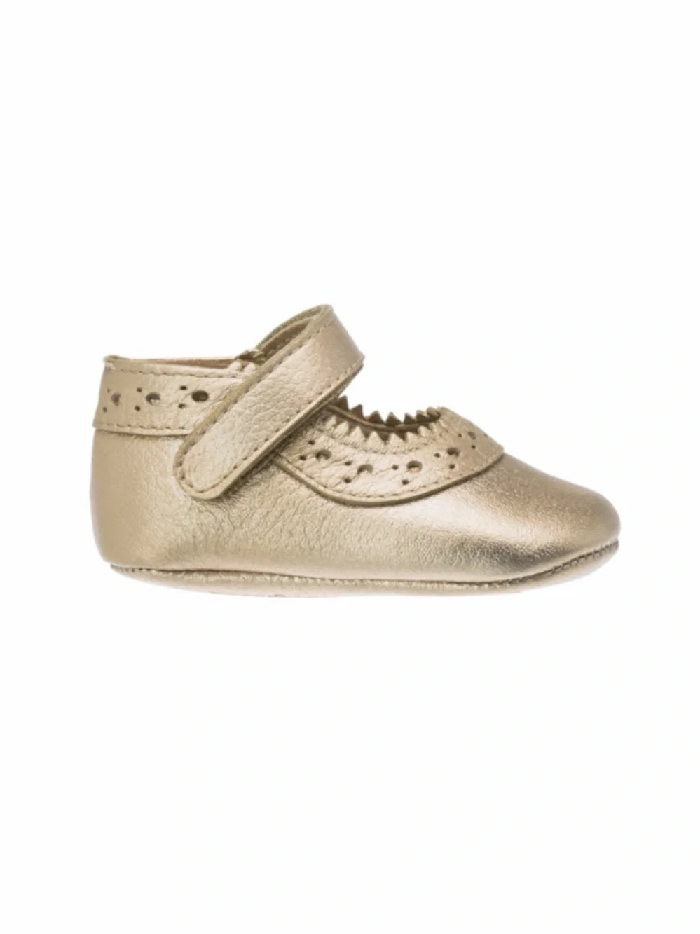 Elephantito Mellie Mary Jane Crib Shoe (Baby) in Gold size 0 m baby